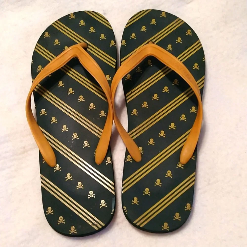 Retro Skull Flip Flops